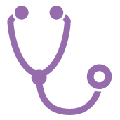 Hausärztliche Praxis im Warndt Icon lila Diagnostik